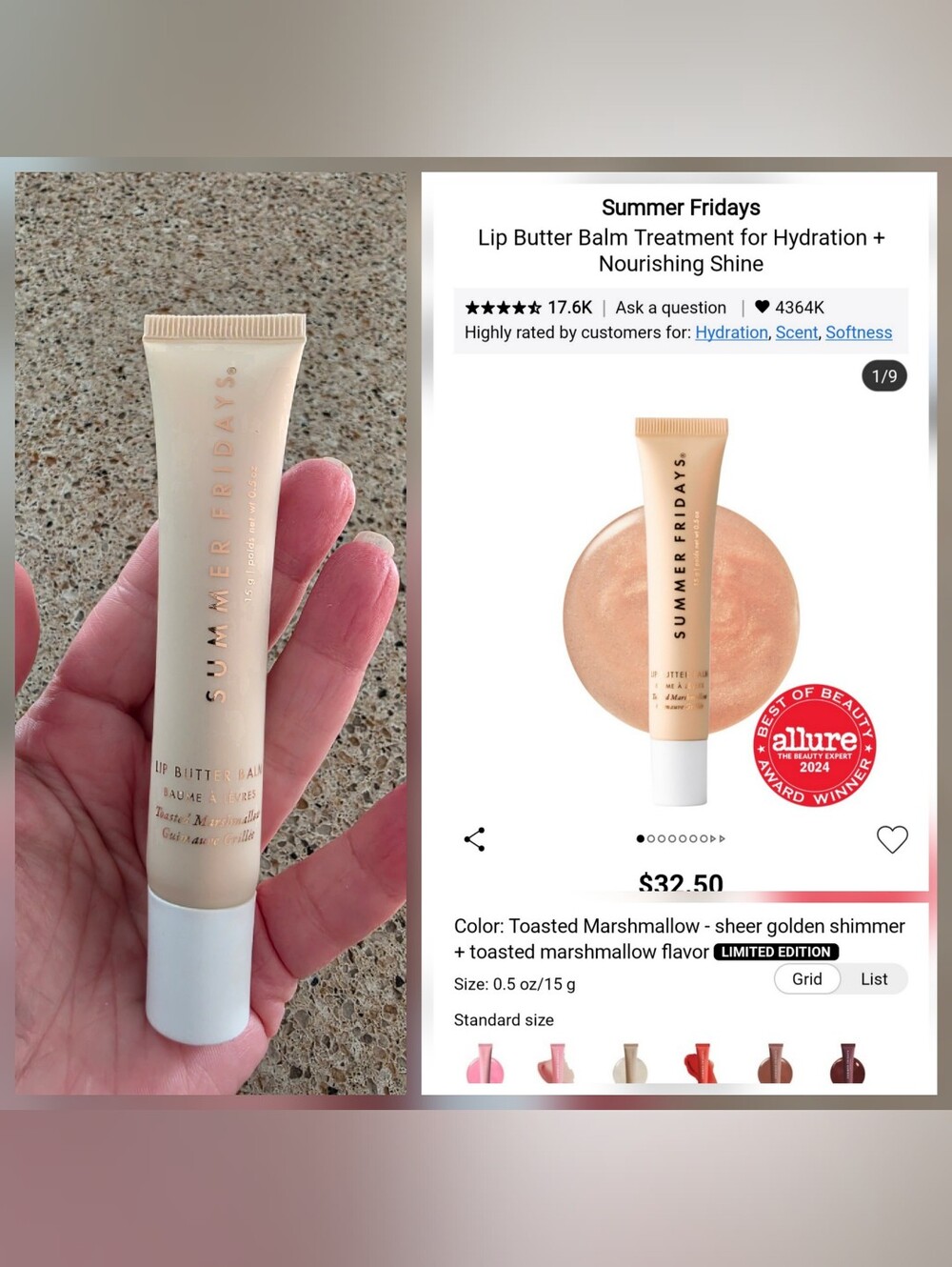 Summer Fridays Lip Butter Balm – Toasted Marshmallow